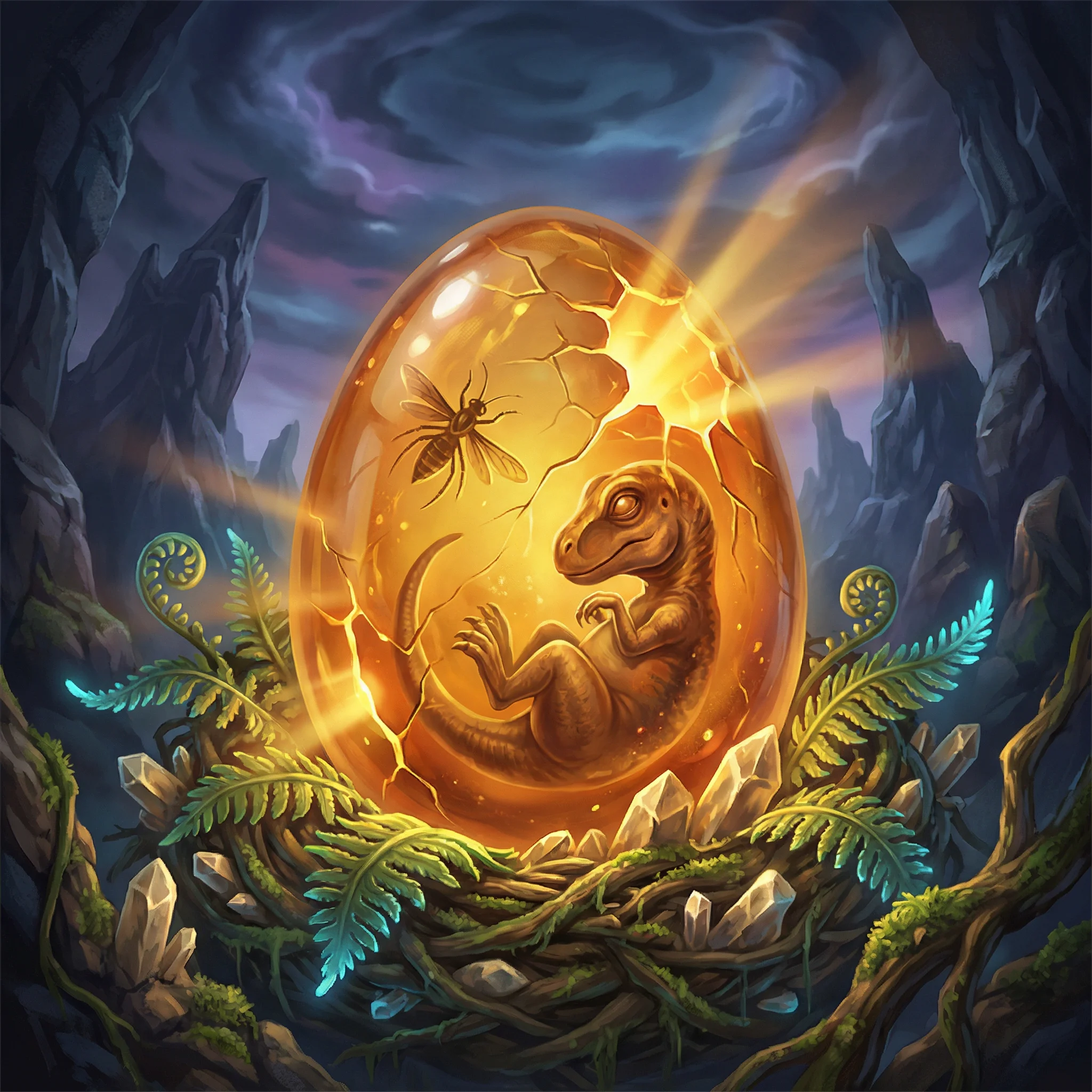 琥珀恐龙蛋，藏着远古智慧的 棋牌试玩 史前孵化之选