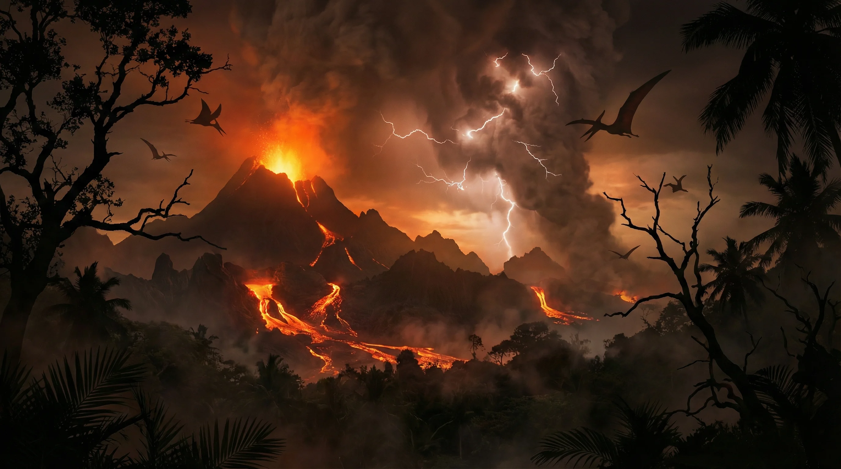 侏罗纪火山岛上的活火山，预示着 棋牌试玩 的火山赌注挑战